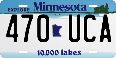 MN license plate 470UCA