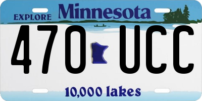 MN license plate 470UCC