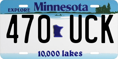 MN license plate 470UCK