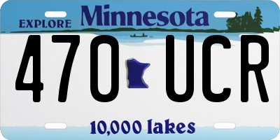 MN license plate 470UCR