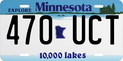 MN license plate 470UCT