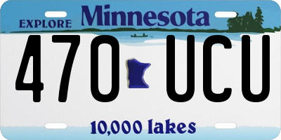 MN license plate 470UCU