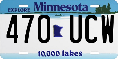 MN license plate 470UCW