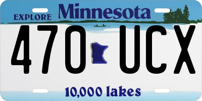 MN license plate 470UCX