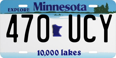 MN license plate 470UCY