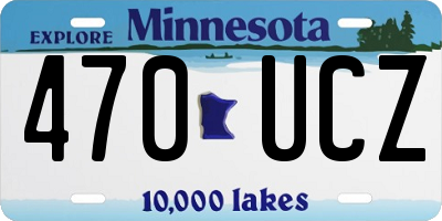 MN license plate 470UCZ
