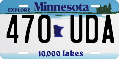 MN license plate 470UDA