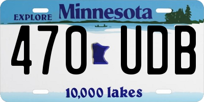 MN license plate 470UDB