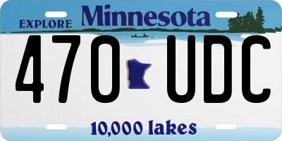 MN license plate 470UDC