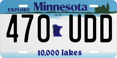 MN license plate 470UDD