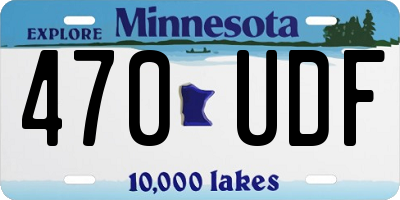 MN license plate 470UDF