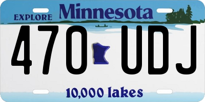 MN license plate 470UDJ