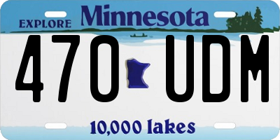 MN license plate 470UDM