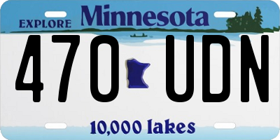 MN license plate 470UDN