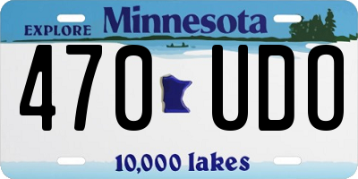 MN license plate 470UDO