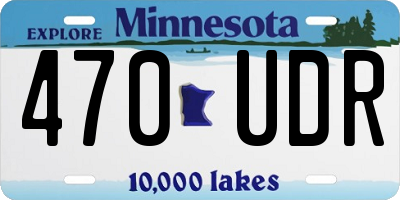MN license plate 470UDR