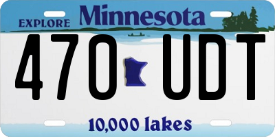 MN license plate 470UDT