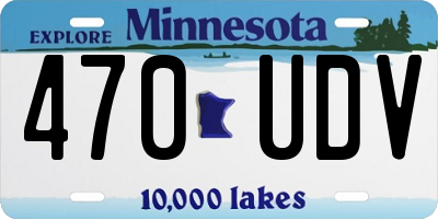 MN license plate 470UDV