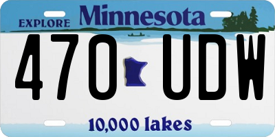 MN license plate 470UDW