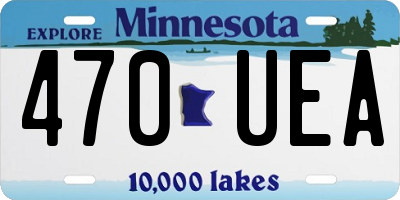 MN license plate 470UEA