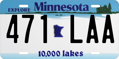 MN license plate 471LAA