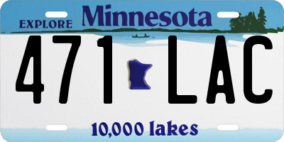 MN license plate 471LAC