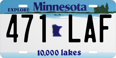 MN license plate 471LAF