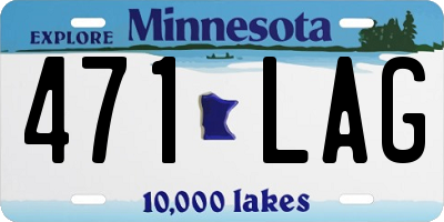 MN license plate 471LAG