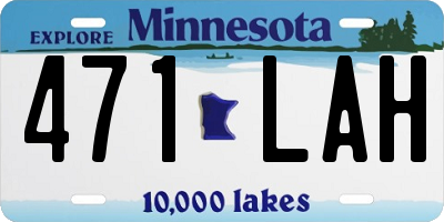 MN license plate 471LAH