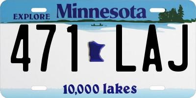 MN license plate 471LAJ