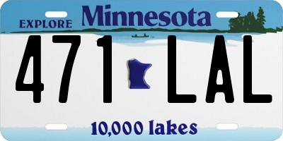 MN license plate 471LAL