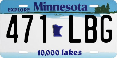 MN license plate 471LBG