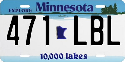 MN license plate 471LBL