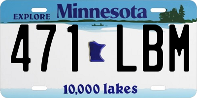 MN license plate 471LBM