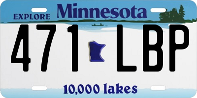 MN license plate 471LBP