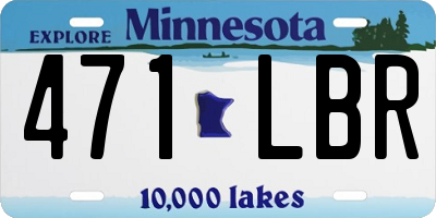 MN license plate 471LBR