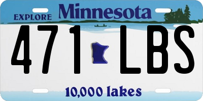 MN license plate 471LBS