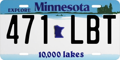 MN license plate 471LBT