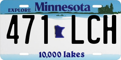 MN license plate 471LCH