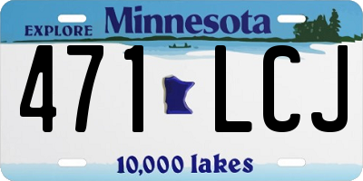 MN license plate 471LCJ