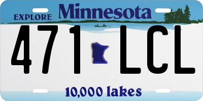 MN license plate 471LCL
