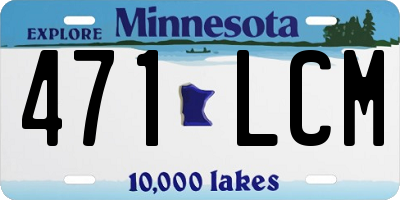 MN license plate 471LCM