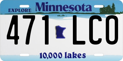 MN license plate 471LCO
