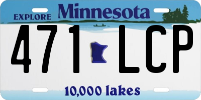 MN license plate 471LCP
