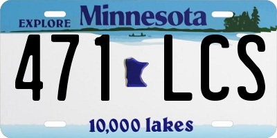 MN license plate 471LCS