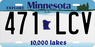 MN license plate 471LCV