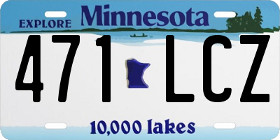 MN license plate 471LCZ