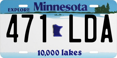MN license plate 471LDA