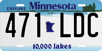 MN license plate 471LDC