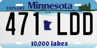 MN license plate 471LDD